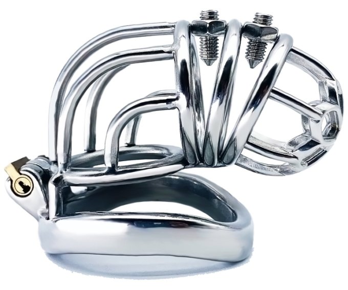 Cage de chasteté en métal Foldy 12 x 3.5cm