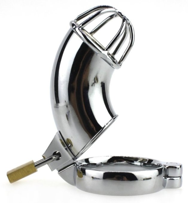 Cage de chasteté en métal Lancelot 10 x 3.5cm