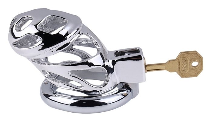 Cage de chasteté en métal Lock Love 9 x 3.5cm