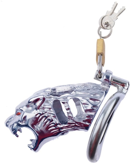 Cage de chasteté en métal Panthera 9 x 3.4cm