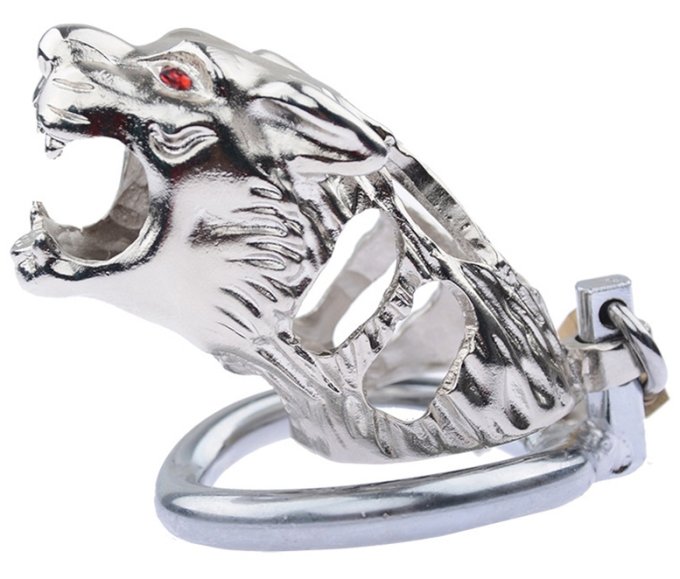 Cage de chasteté en métal Panthera 9 x 3.4cm