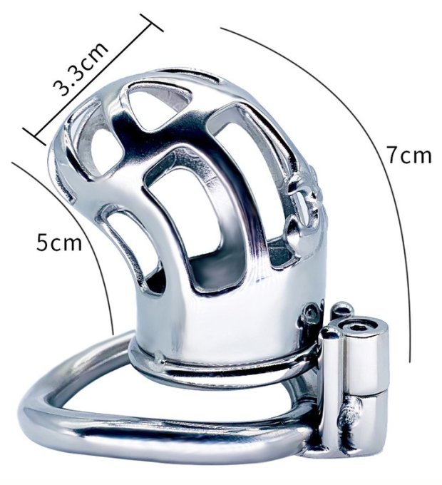 Cage de chasteté en métal Royal Steel 7 x 3cm