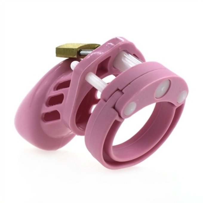 Cage de chasteté en silicone 7 x 3.3 cm Rose