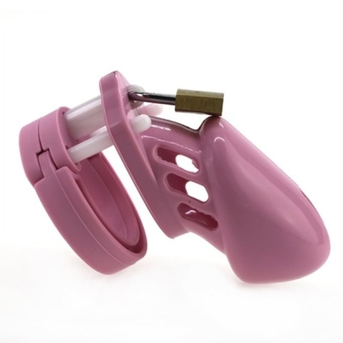 Cage de chasteté en silicone 7 x 3.3 cm Rose