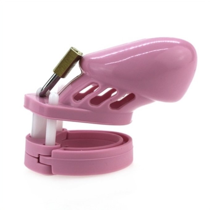 Cage de chasteté en silicone 7 x 3.3 cm Rose