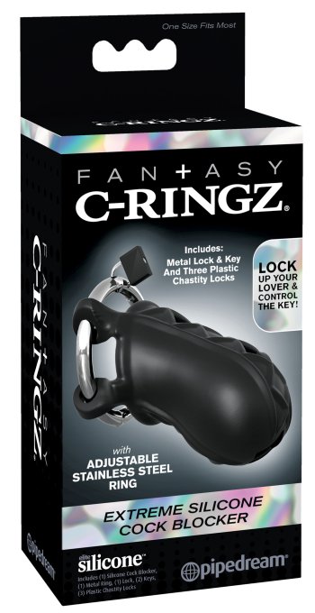 Cage de chasteté en silicone Cock Blocker 9 x 4cm