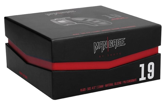 Cage de chasteté en silicone ManCage Modèle 19 - 11.5 x 3.2cm
