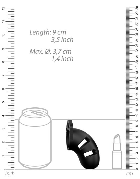 Cage de chasteté en silicone ManCage Modèle 20 - 9 x 3.5cm