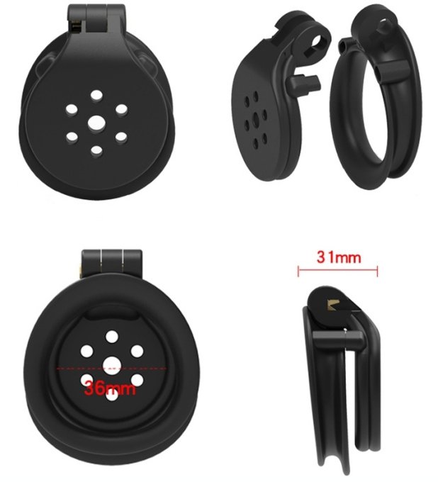 Cage de chasteté Flat Zone 2.5cm Noire
