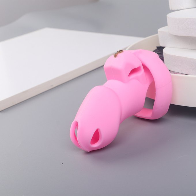 Cage de Chasteté Flexty M 10.5 x 3.5cm Rose