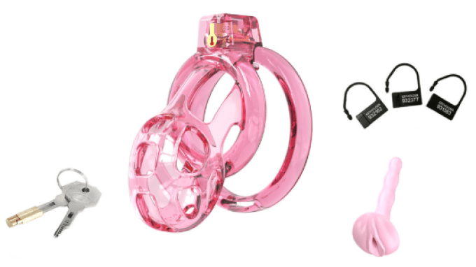 Cage de Chasteté Lock Cobra M 7 x 3.8cm Rose