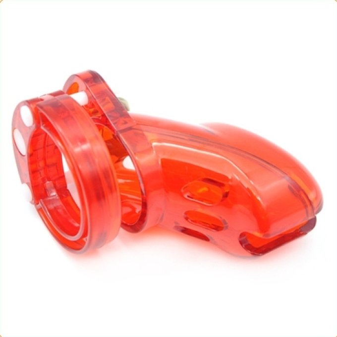 Cage de chasteté locky 8 x 3.3 cm Rouge