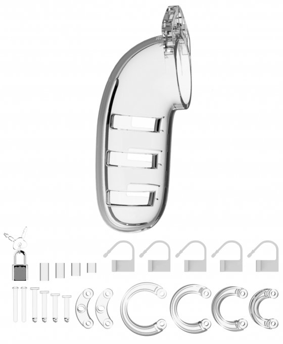 Cage de chasteté ManCage Modèle 06 14 x 4.5cm Transparente