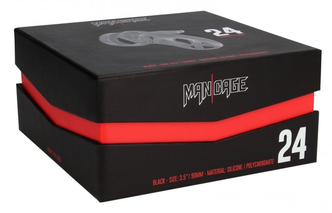 Cage de chasteté ManCage Modèle 24 - 9 x 3.5cm Noire