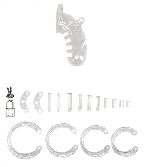 Cage de chasteté ManCage Modèle 26 - 11.5 x 3.5 cm Transparente