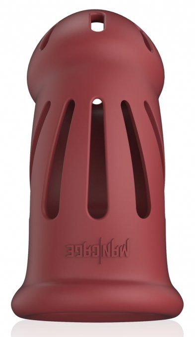 Cage de chasteté ManCage Modèle 28 - 9.5 x 3.5cm Rouge