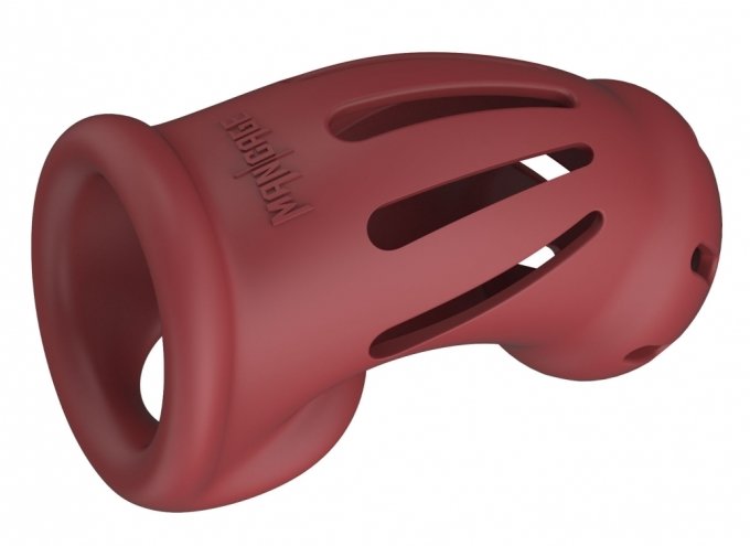 Cage de chasteté ManCage Modèle 28 - 9.5 x 3.5cm Rouge
