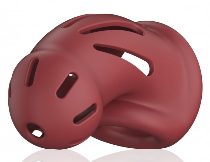Cage de chasteté ManCage Modèle 28 - 9.5 x 3.5cm Rouge