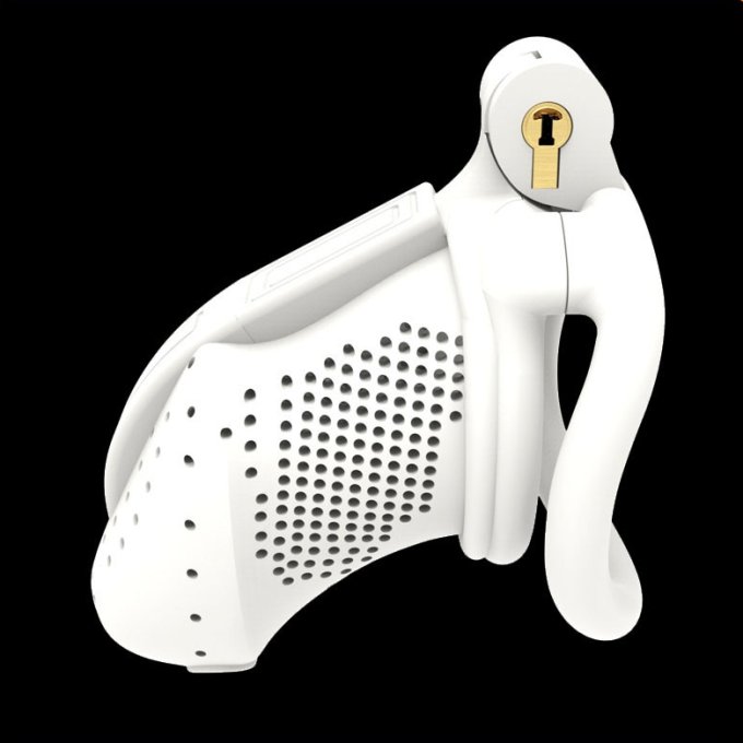 Cage de chasteté Maspia 8 x 3.3cm Blanc