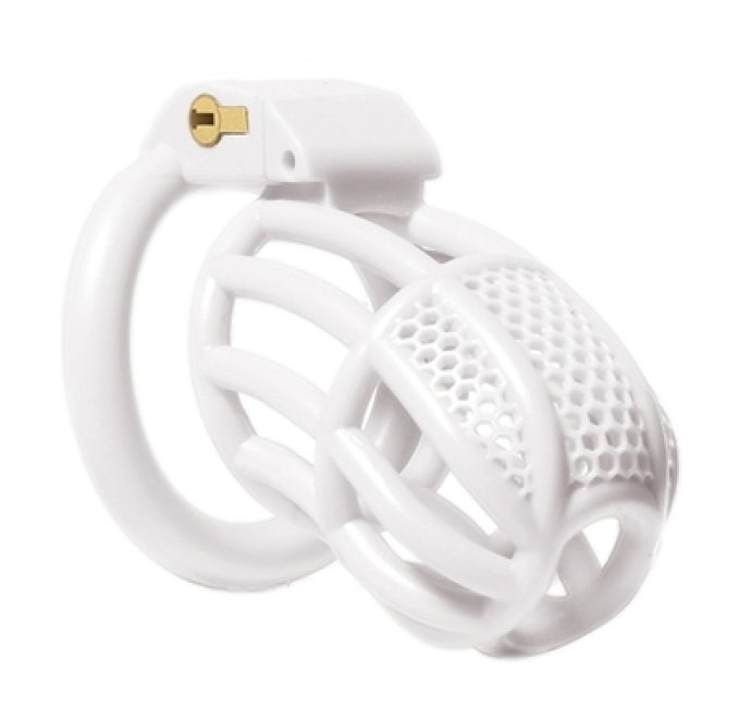 Cage de chasteté Netia Blanche M 7.5 x 3.1cm