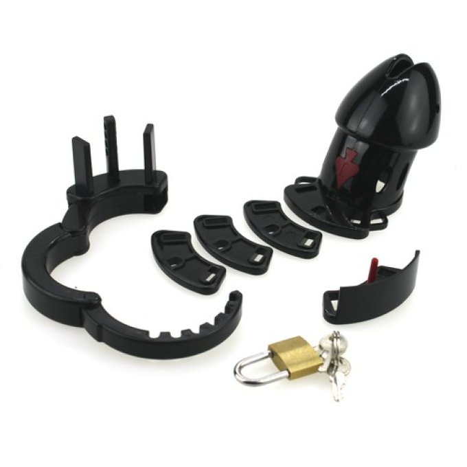 Cage de chasteté PIQUE 10 x 3.5 cm Noire