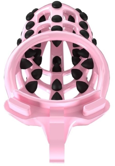 Cage de chasteté Point Up L Rose 10 x 4cm