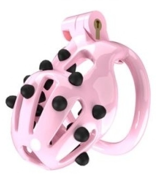 Cage de chasteté Point Up M Rose 8 x 3.7cm