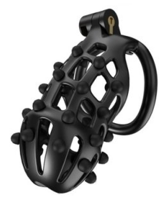 Cage de chasteté Point Up XL Noire 11 x 4cm