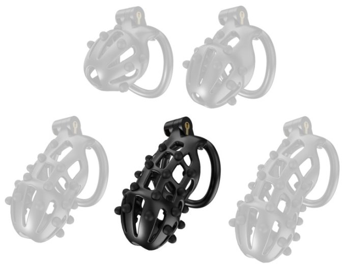 Cage de chasteté Point Up XL Noire 11 x 4cm