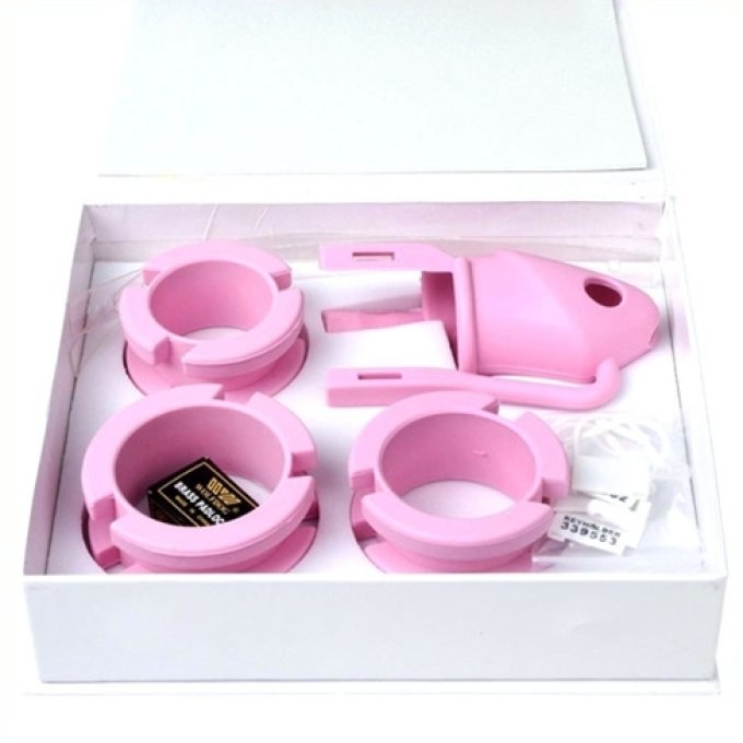 Cage de chasteté silicone Birdlocked 11 x 3.2 cm Rose