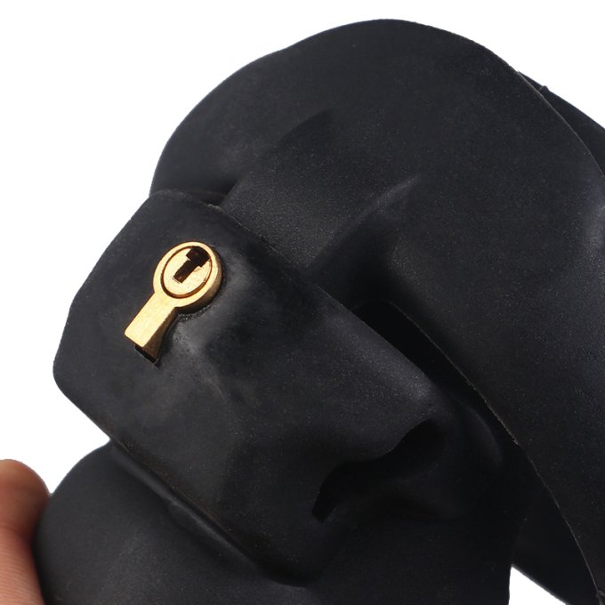 Cage de Chasteté Silicone Flexty S 9 x 3.5cm Noire