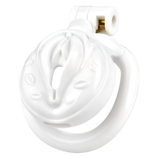 Cage de Chasteté Sissy Kiss 3.5 x 3.8cm Blanc