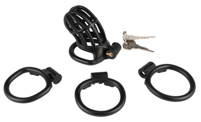 Cage de chasteté Slutypig 8 x 3.3cm Noire