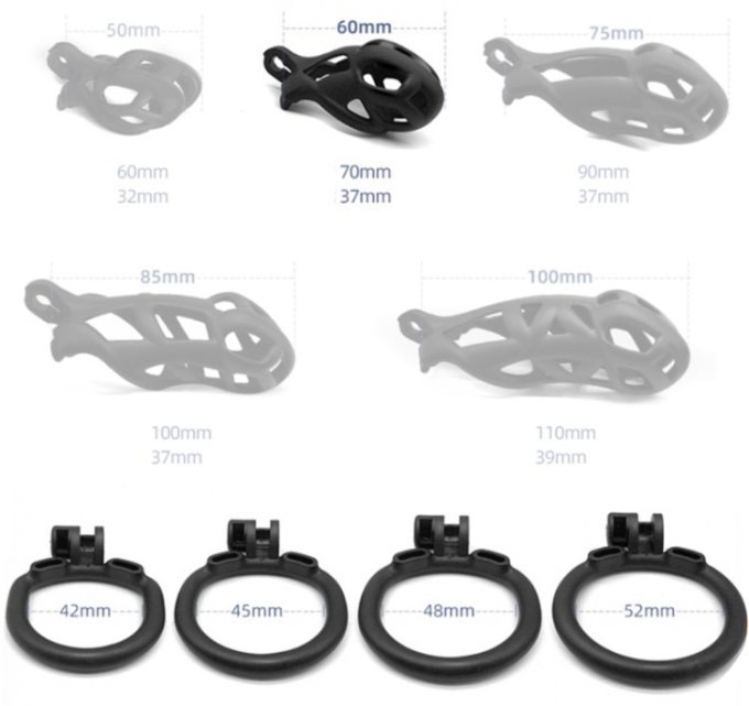 Cage de chasteté Solid Vipe 6 x 3.7cm