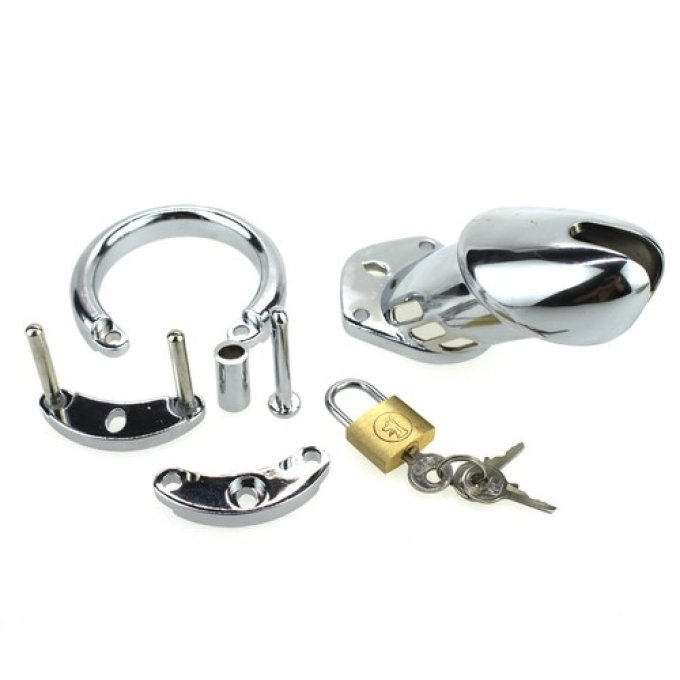 Cage de chasteté STEEL PADLOCK 12 x 3.5cm