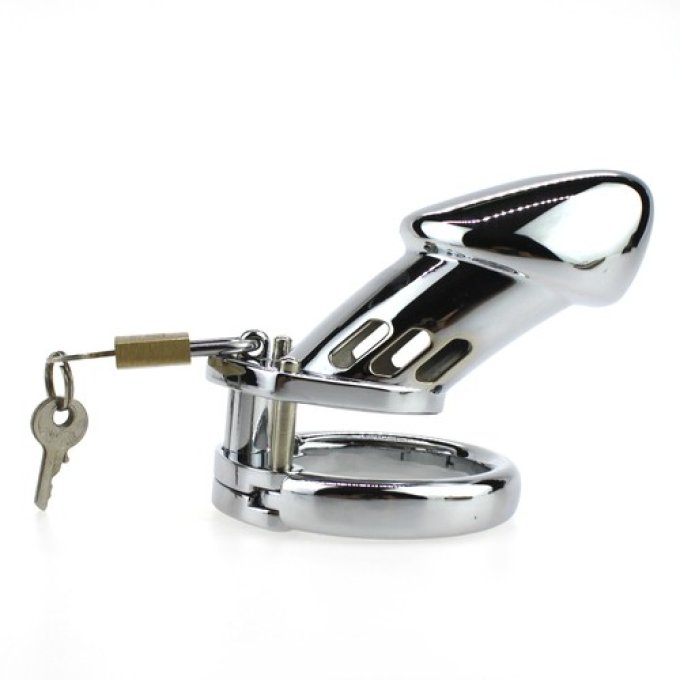 Cage de chasteté STEEL PADLOCK 12 x 3.5cm