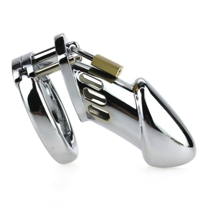 Cage de chasteté STEEL PADLOCK 12 x 3.5cm