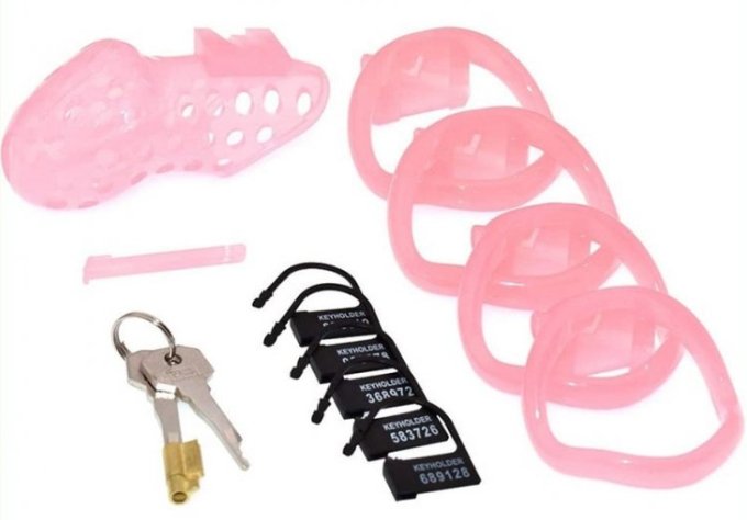 Cage de chasteté XGuard 10 x 3cm Rose