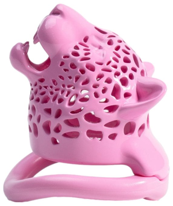 Cage Léopard 7 x 3.3 cm Rose