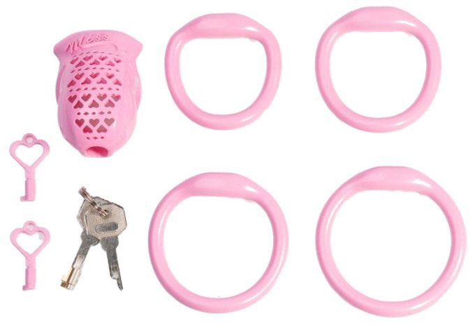 Cage Miss Heart 6.5 x 3.1 cm Rose