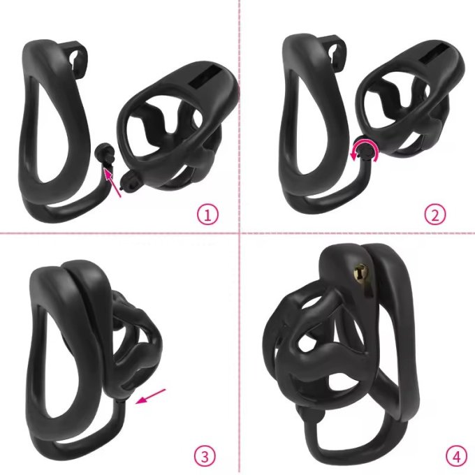 Cage SplitLock Noire M 5 x 3.5cm