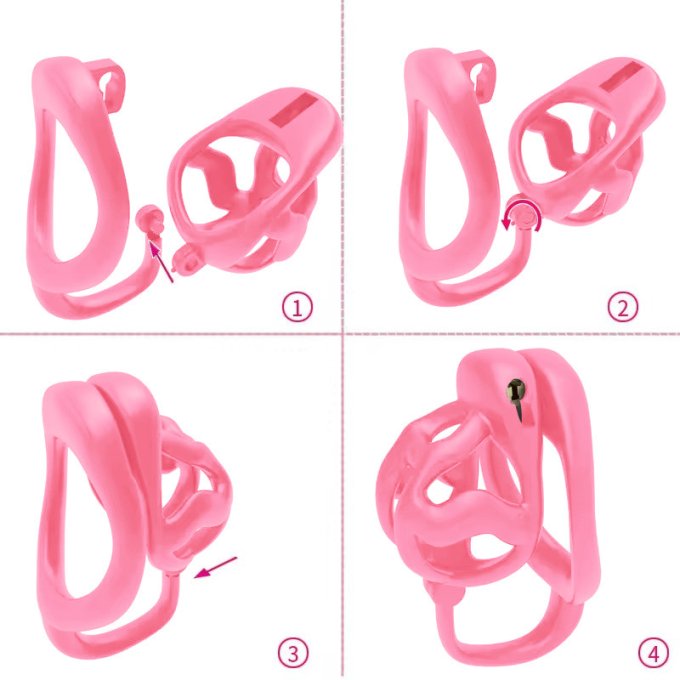 Cage Splitlock Rose S 4 x 3.5cm