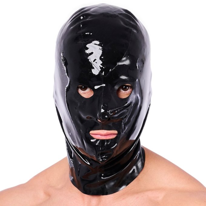Cagoule en latex Xrub avec Zip Noire