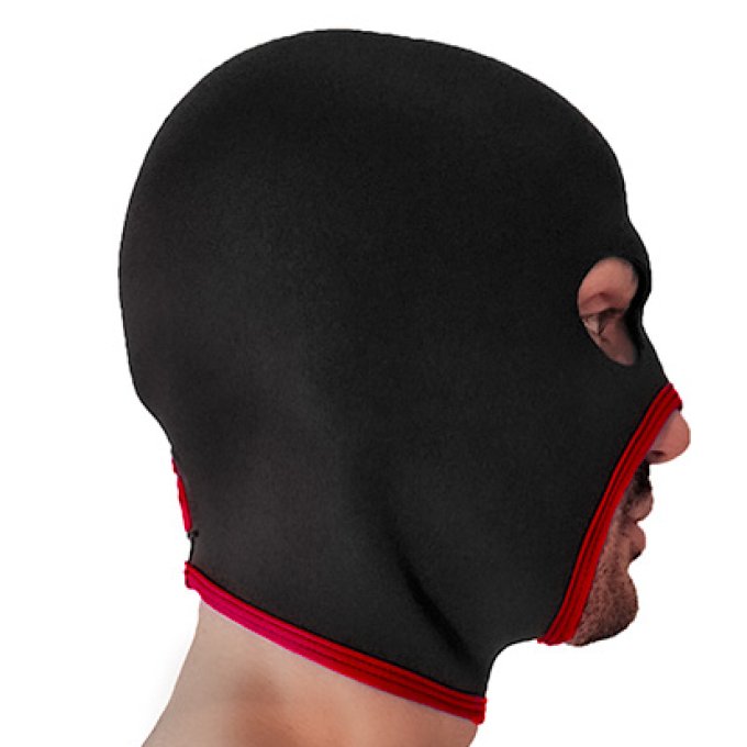 Cagoule Eyes Face Brutus Noire-Rouge