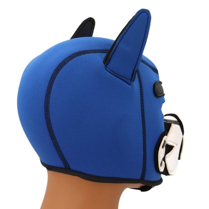 Cagoule Puppy Fox Néoprène Bleu-Blanc