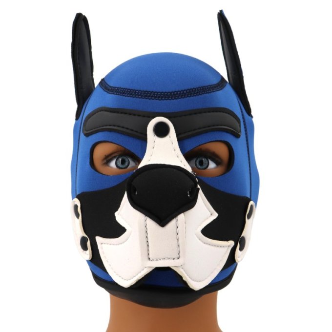 Cagoule Puppy Fox Néoprène Bleu-Blanc
