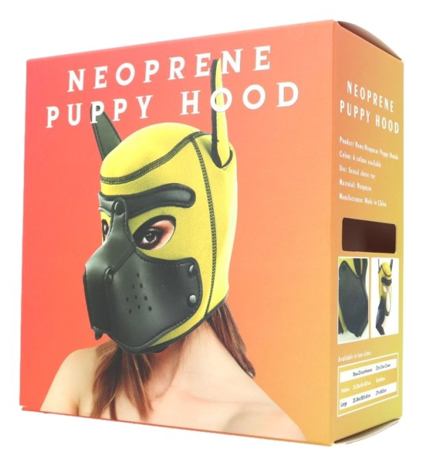 Cagoule Puppy Fox Néoprène Jaune-Rouge