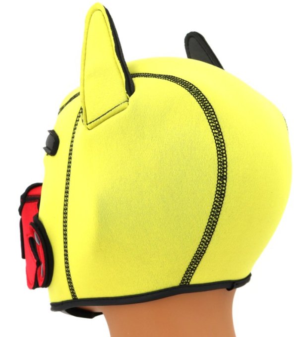 Cagoule Puppy Fox Néoprène Jaune-Rouge
