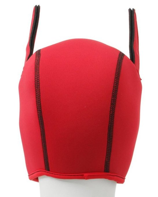 Cagoule Puppy Fox Néoprène Rouge-Noir