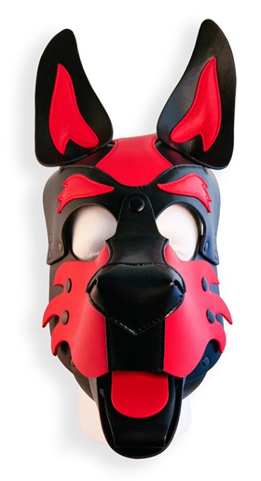Cagoule Puppy Hood Noire et Rouge